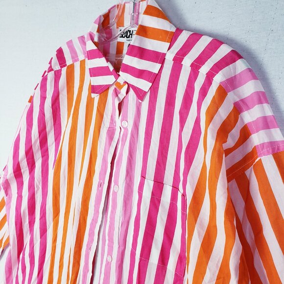 NWoT Beach Riot Revolve Alexa Shirt Dress Top Sunset Stripes Coverup size S/M - Picture 4 of 13